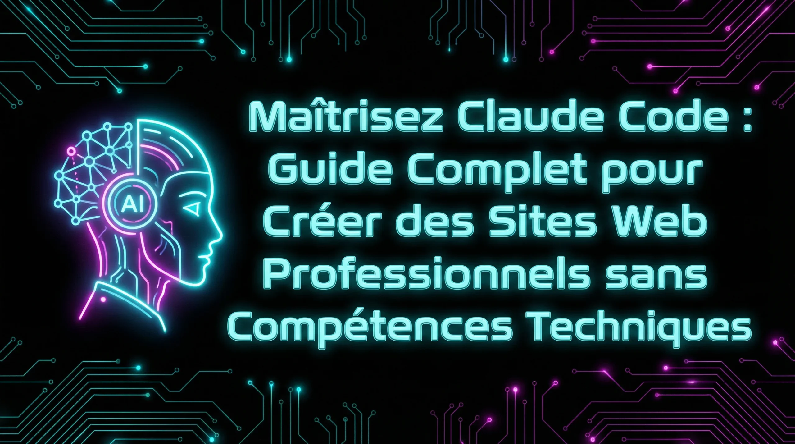 Bannière tutoriel Claude Code : Apprendre à créer des sites web professionnels sans coder avec l'IA.
