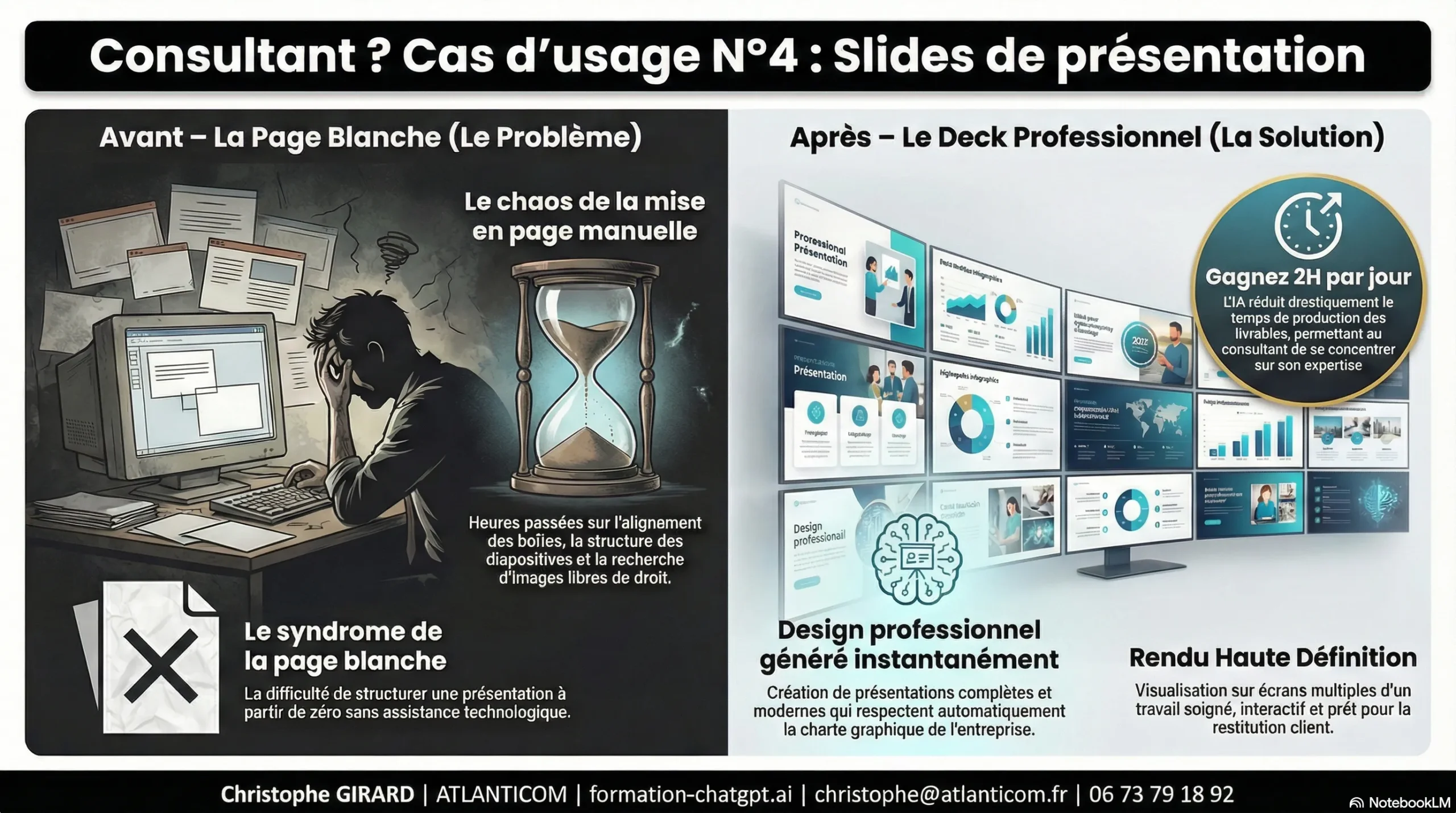 Créer des présentations avec l'IA pour consultants