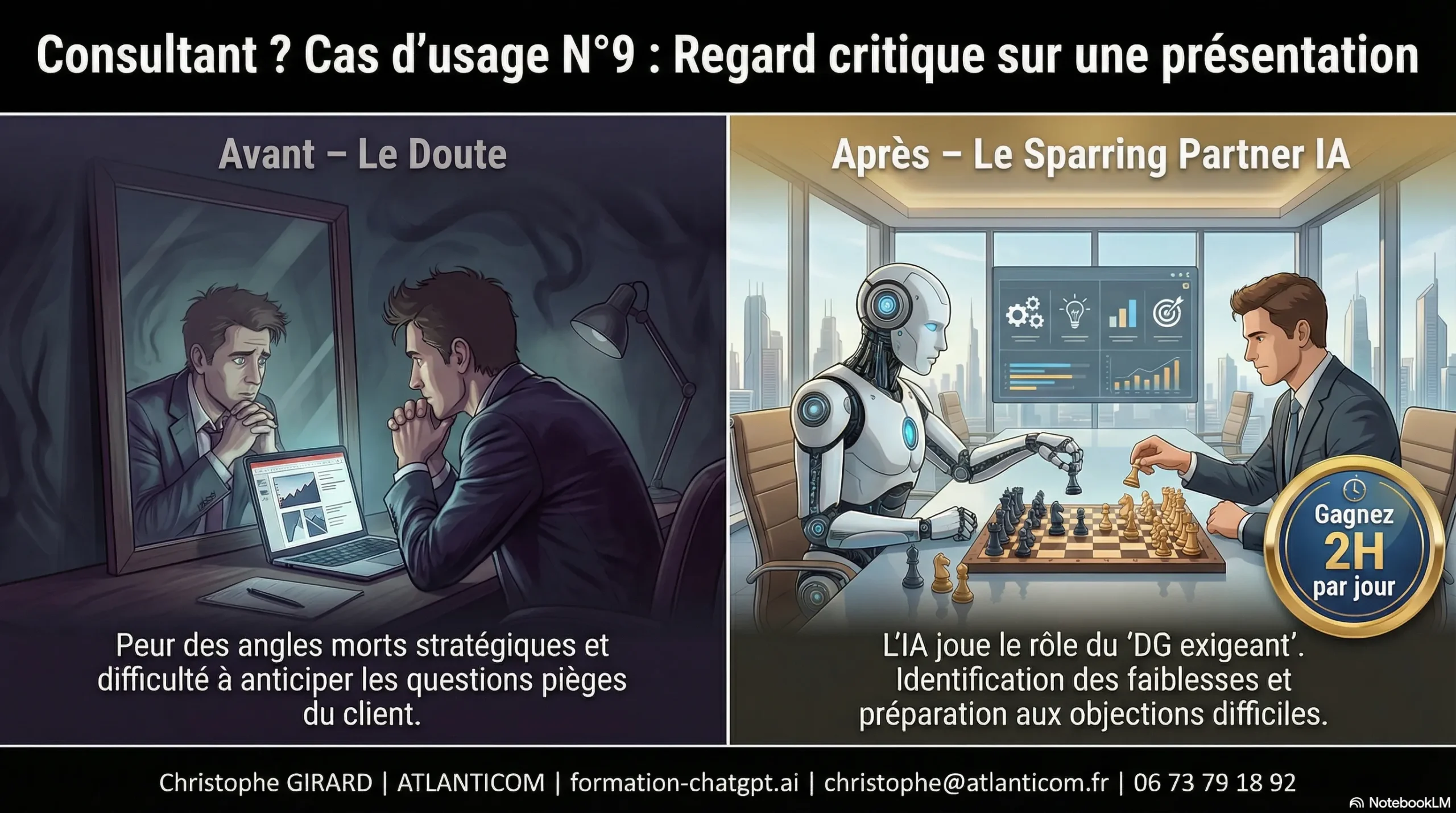 Sparring partner IA pour préparer une présentation client