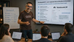 Christophe Girard, consultant-formateur IA à Nantes, présentant NotebookLM de Google.