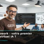 Christophe Girard, consultant-formateur IA, illustrant Claude Cowork en salle de formation.