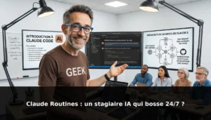 Christophe Girard, consultant-formateur IA à Nantes, illustrant Claude Routines.