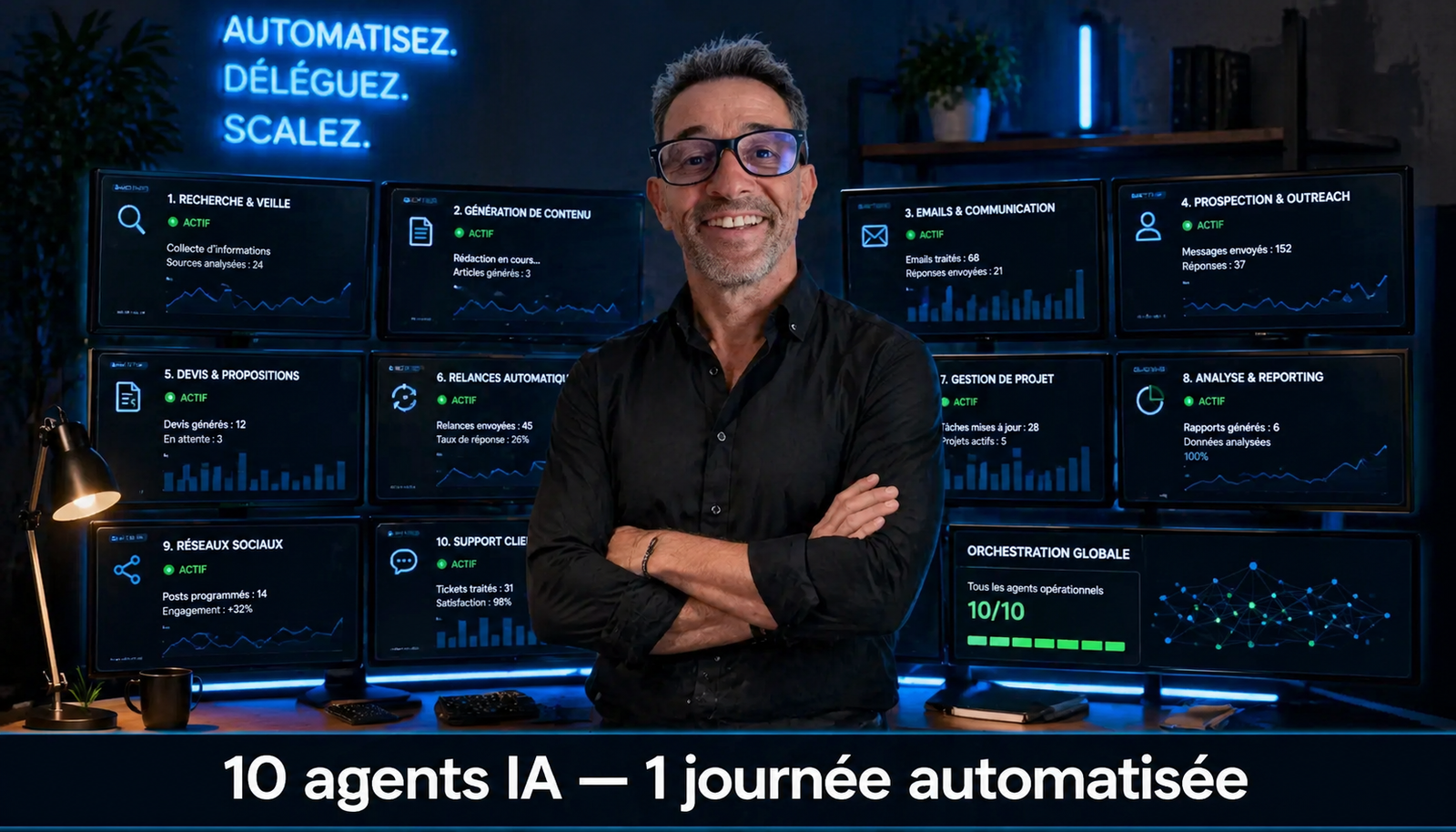 Équipe de 7 agents IA Claude Code qui automatisent un blog — Christophe Girard ATLANTICOM