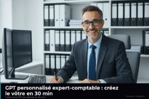 Portrait photorealiste : GPT personnalise expert-comptable — Montserrat overlay v2