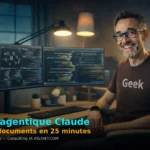 Christophe Girard, consultant IA, illustrant système agentique Claude pour la vérification de documents.
