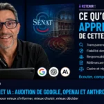 Audition au Sénat de Google, OpenAI et Anthropic sur l'IA et l'information