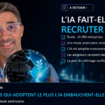Christophe Girard devant une illustration sur l'IA et l'emploi en entreprise