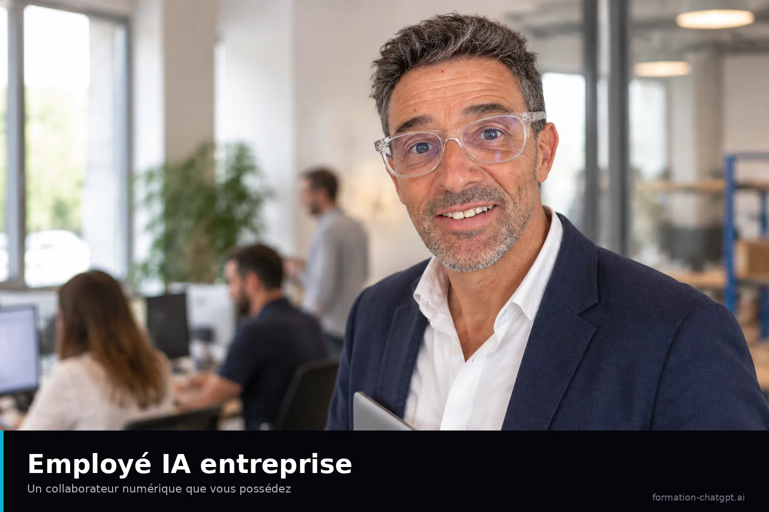 Employé IA entreprise : Christophe Girard, consultant-formateur ATLANTICOM, en entreprise