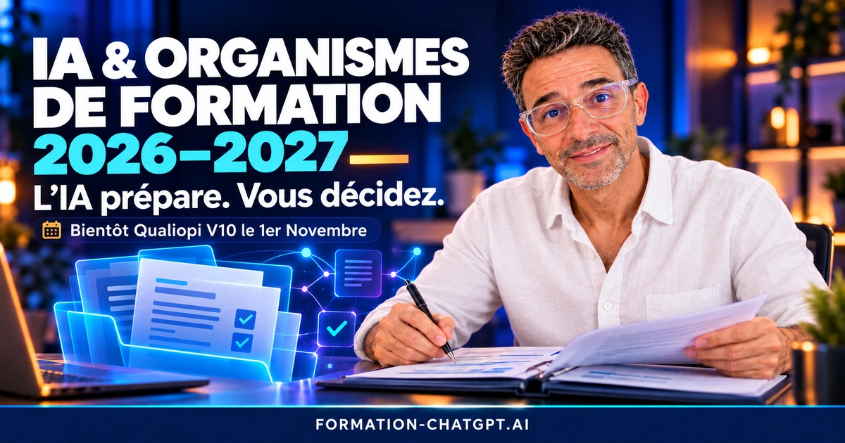 IA et organismes de formation 2026-2027 : l'IA prépare, vous décidez, Qualiopi V10 au 1er novembre